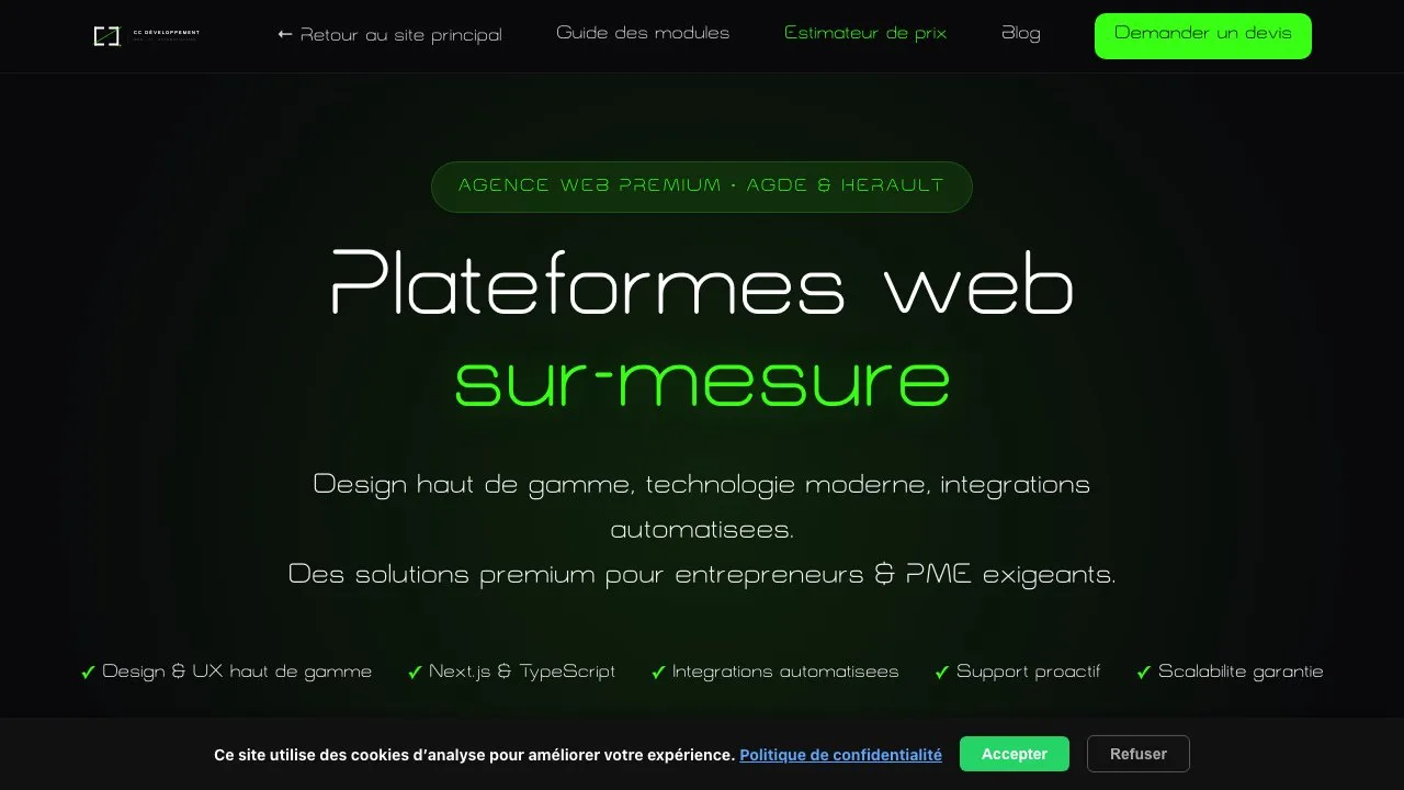 Combien coûte un site vitrine TPE